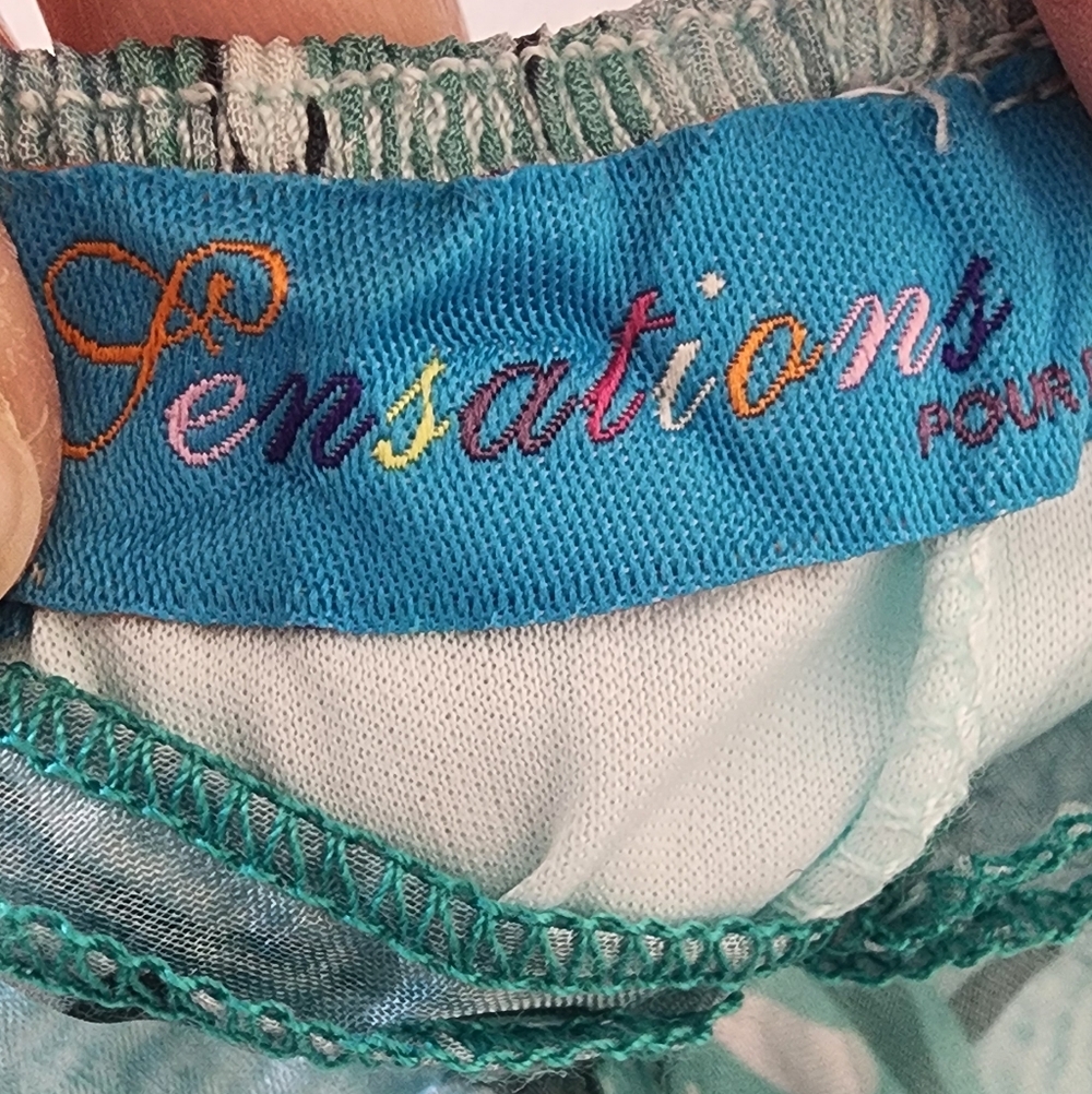 Sensations Pour Elle Floral Blue Maxi Dress, Size Small. View 6